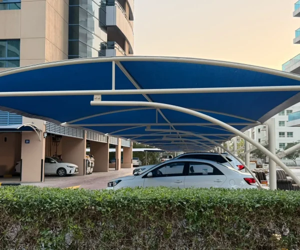 bottom support cantilever parking shed